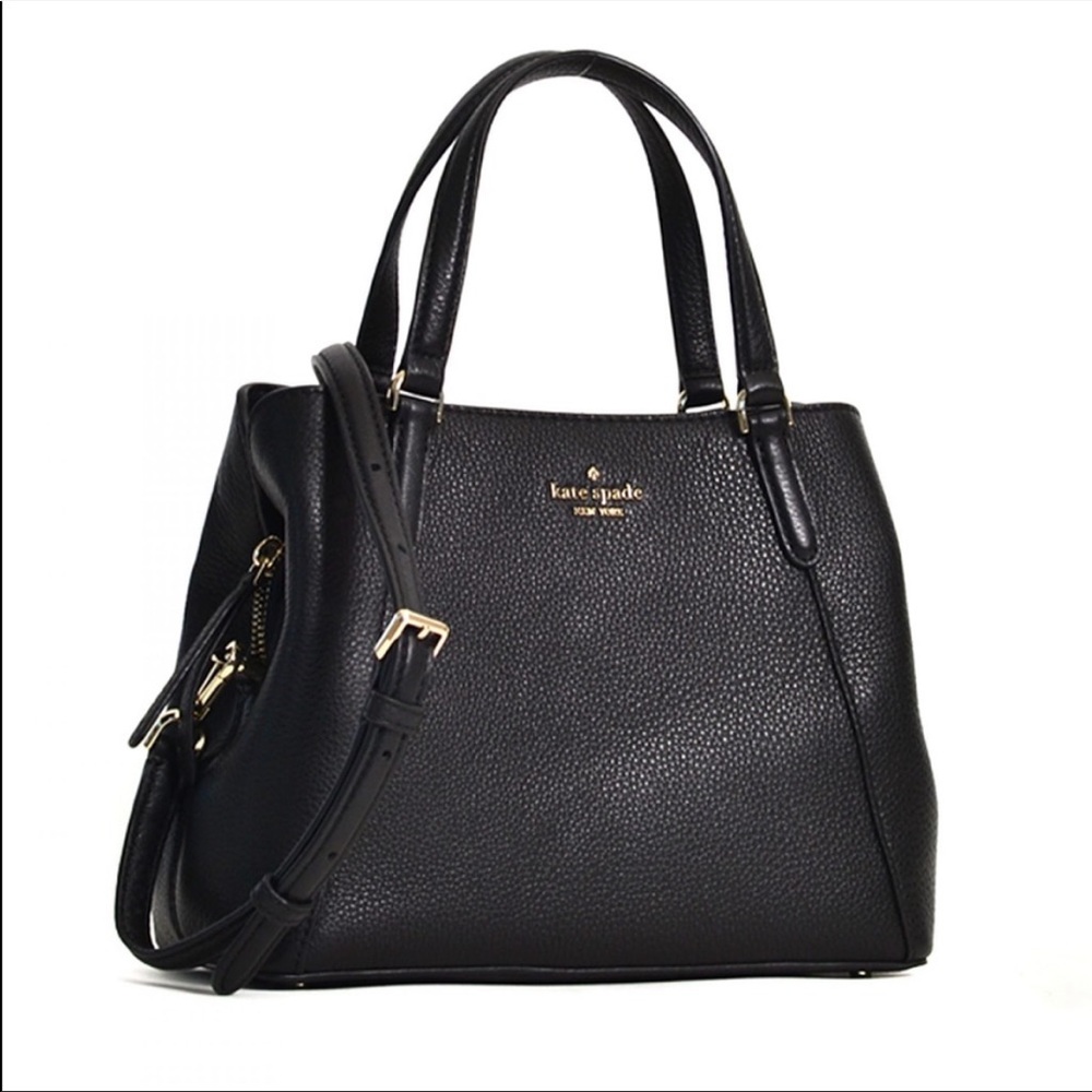 Kate Spade - Pebbled Black Satchel Bag Small NWOT